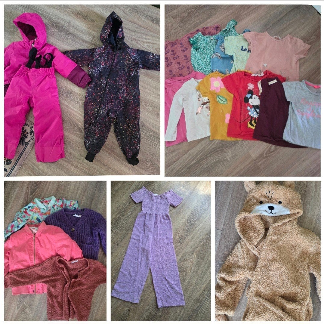 Kledingpakket meisje maat 98/104: ski-, regenpak & meer, Kinderen en Baby's, Kinderkleding | Maat 98, Ophalen of Verzenden, Gebruikt