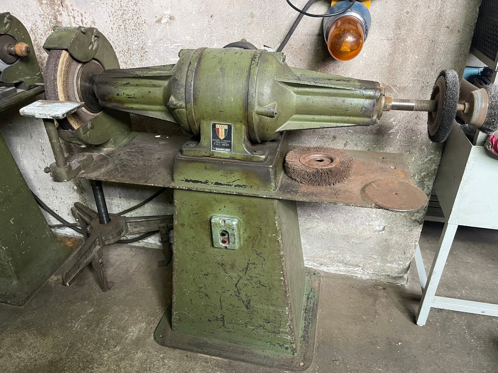 Dubbele slijp en polijst machine van Exact HEEMAF SKA motor, Ophalen, Gebruikt, 1000 watt of meer, Overige typen