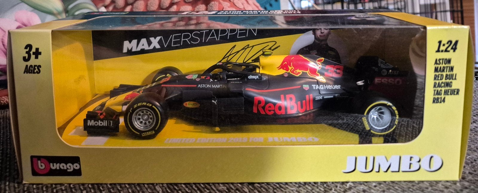 Bburago Red Bull Racing RB14 Max Verstappen 1:24, Ophalen, Nieuw, Auto, Bburago