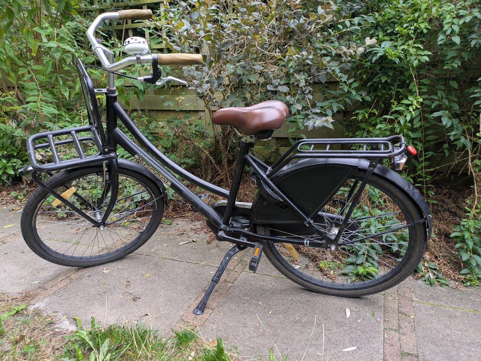 24 inch Popal meisjesfiets zwart, Fietsen en Brommers, Ophalen, Terugtraprem, Handrem, Popal