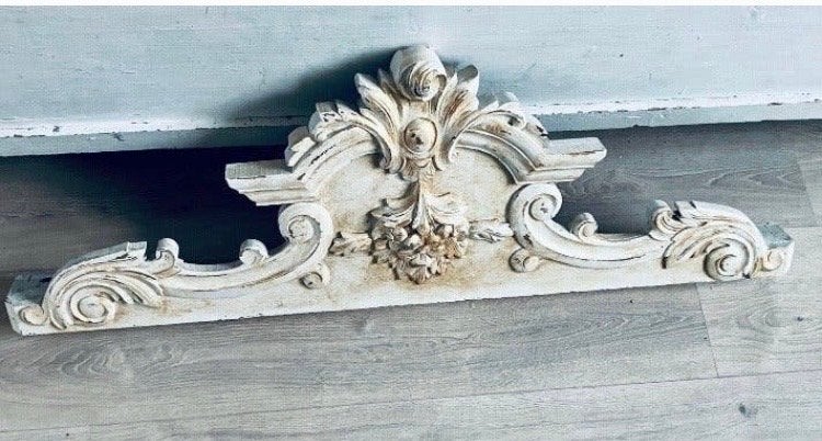 Antiek Houten Ornament - Brocante Wanddecoratie, Ophalen of Verzenden