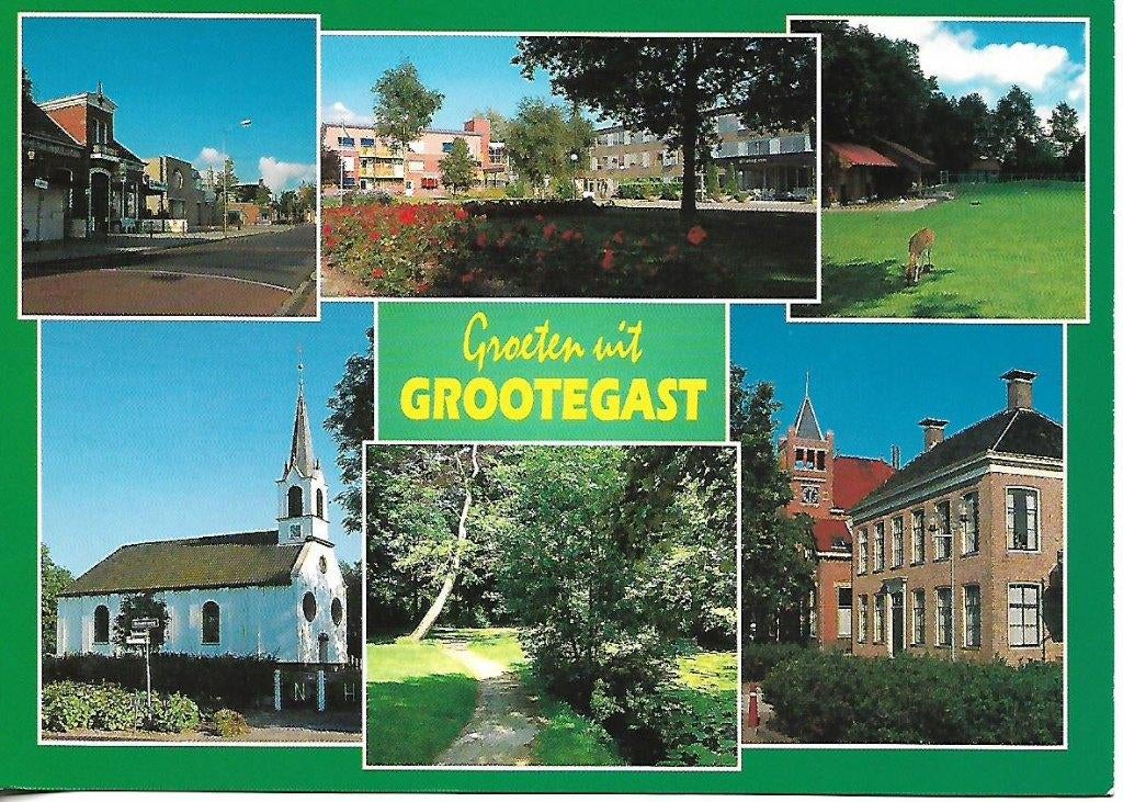 Grootegast- -6-luik., Verzamelen, Ansichtkaarten | Nederland, Verzenden, 1980 tot heden, Ongelopen, Groningen