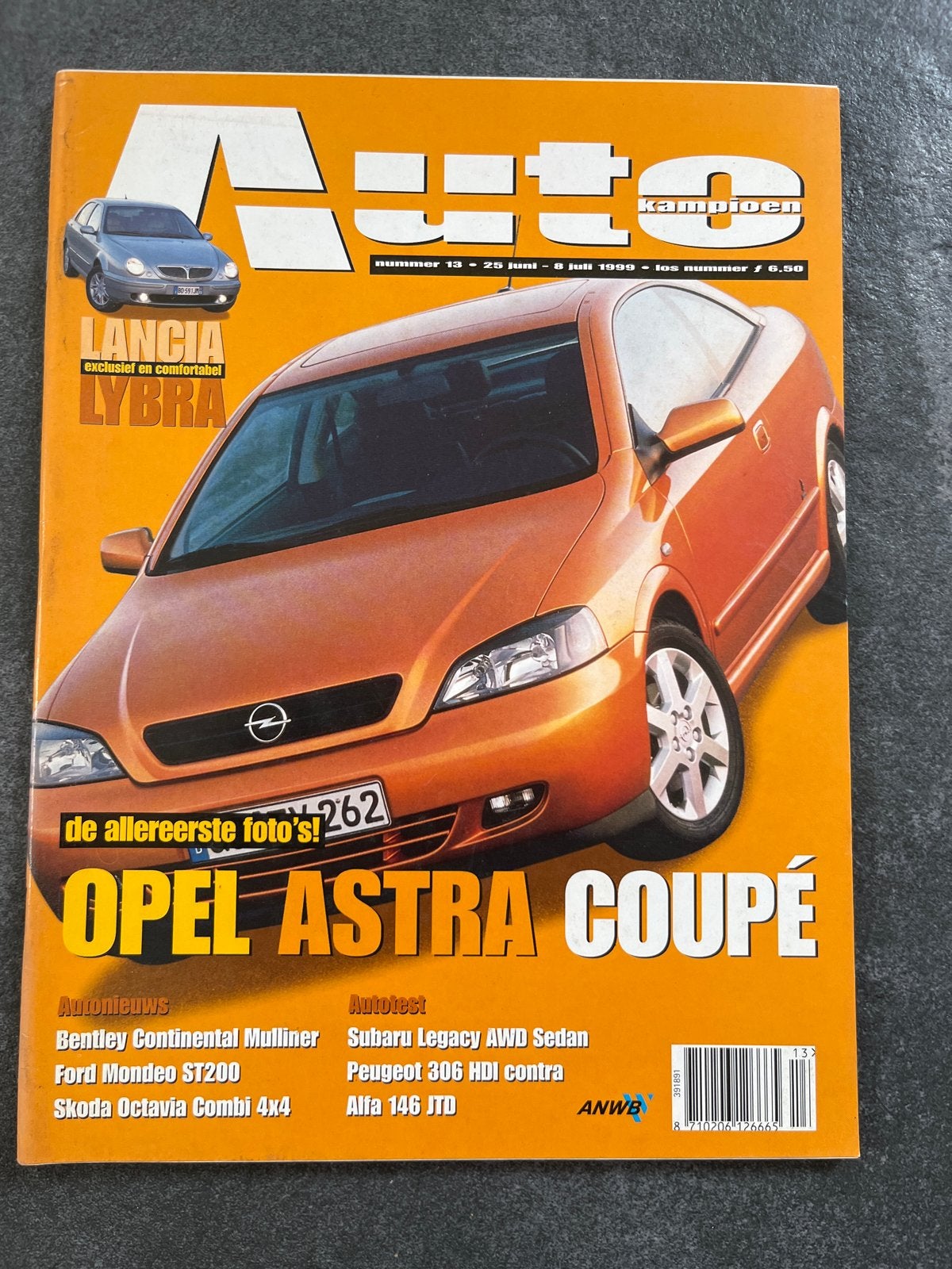 Autokampioen 13/1999: Opel Astra Coupé, Lancia Lybra, Ophalen of Verzenden, Gelezen, Algemeen