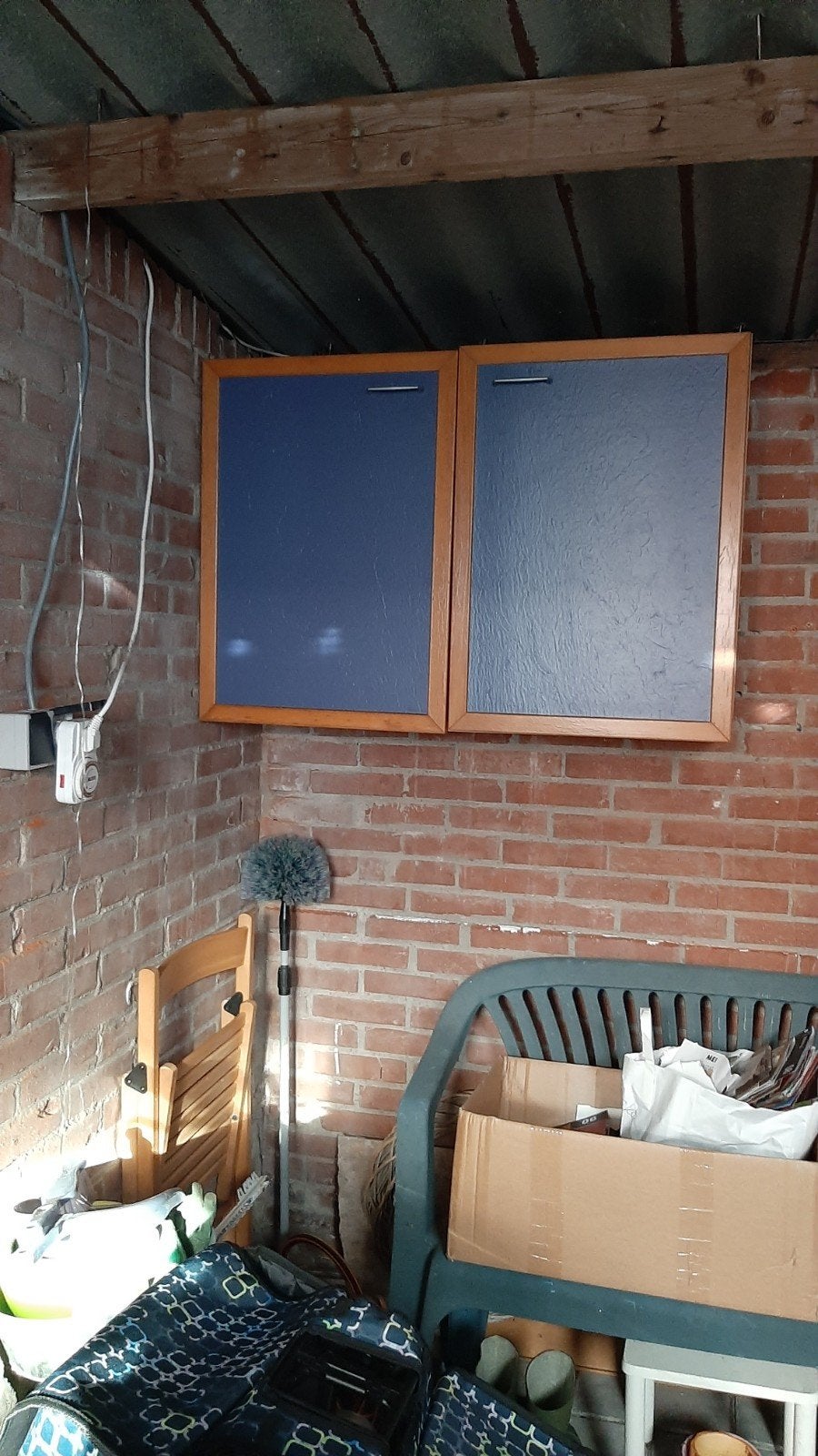 Keukenkast, beuken/blauw, Huis en Inrichting, Keuken | Keukenelementen, Ophalen, Blauw, 50 tot 100 cm, Minder dan 100 cm