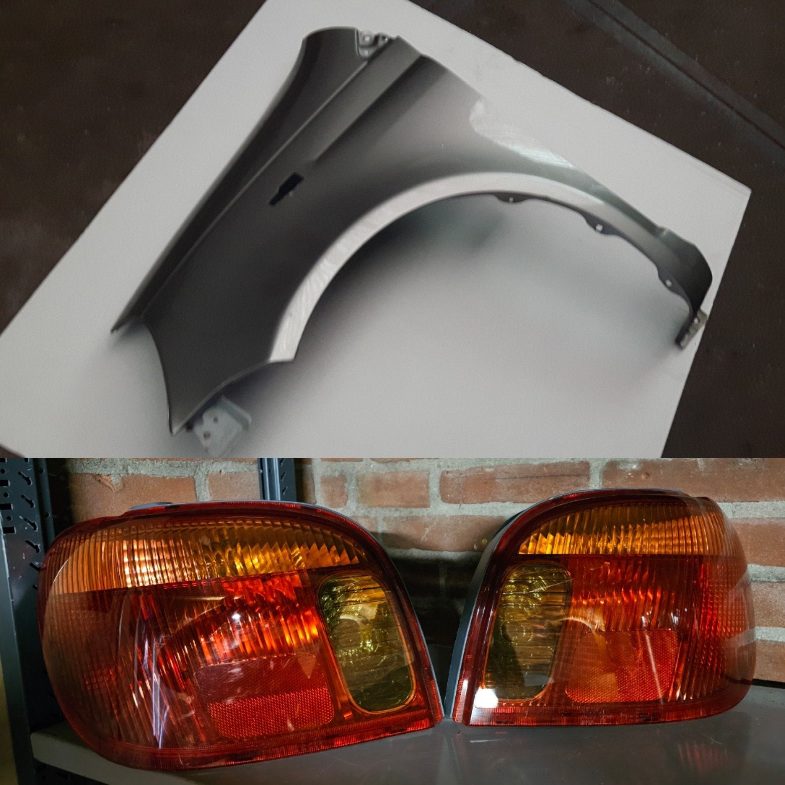 Toyota Yaris Achterlichten Facelift en spatbord Origineel, Ophalen of Verzenden, Toyota