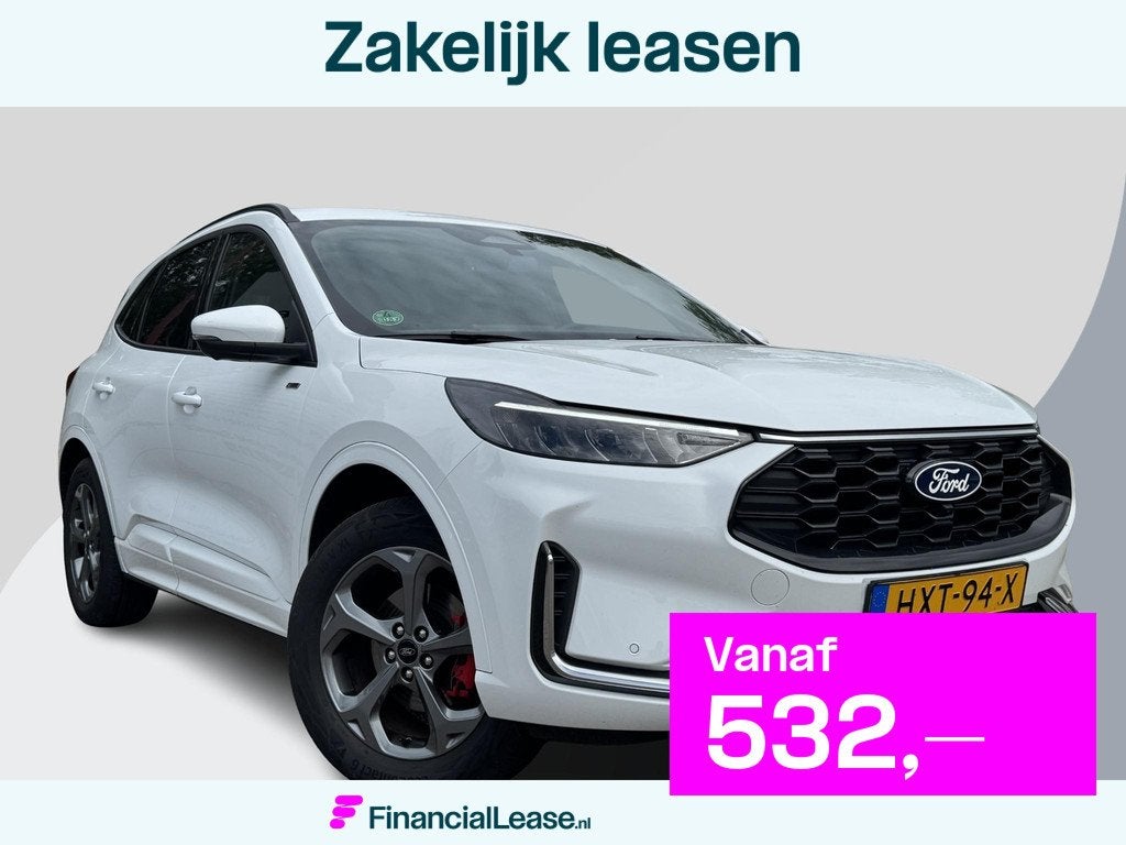 Ford Kuga 2.5 PHEV ST-Line X | 243 PK | Winter Pack | Elektr, 14 kWh, Gebruikt, Leder en Stof, Wit