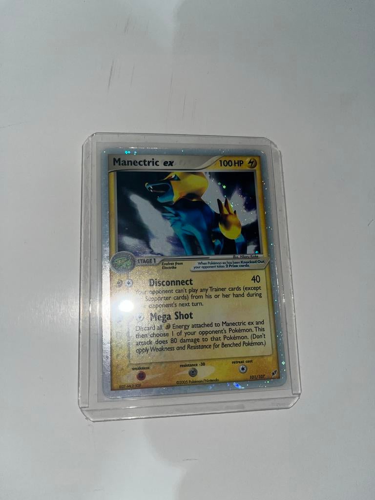 Manectric ex Pokémon kaart uit 2005, Ophalen of Verzenden, Gebruikt, Losse kaart, Foil