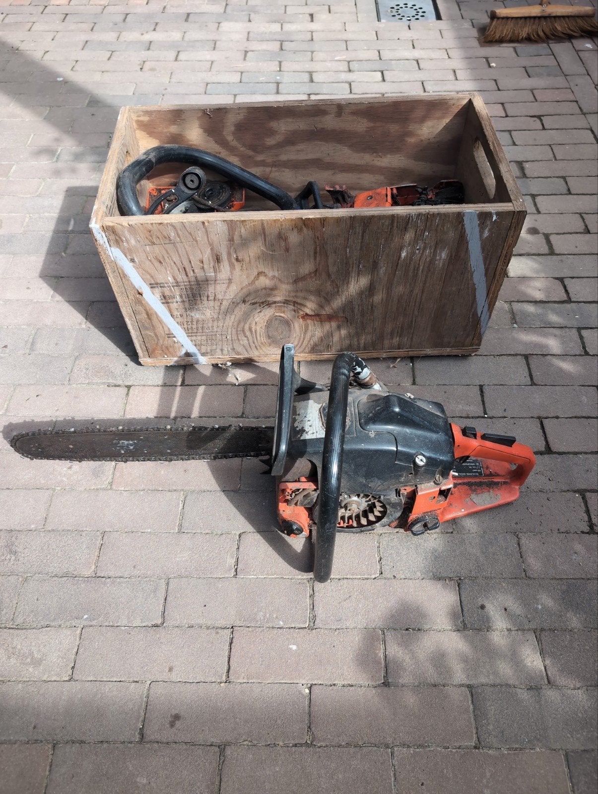 2 x Sachs Dolmar kettingzaag in onderdelen., Doe-het-zelf en Verbouw, Gereedschap | Handgereedschap, Ophalen, Gebruikt, Zaag, Overige merken