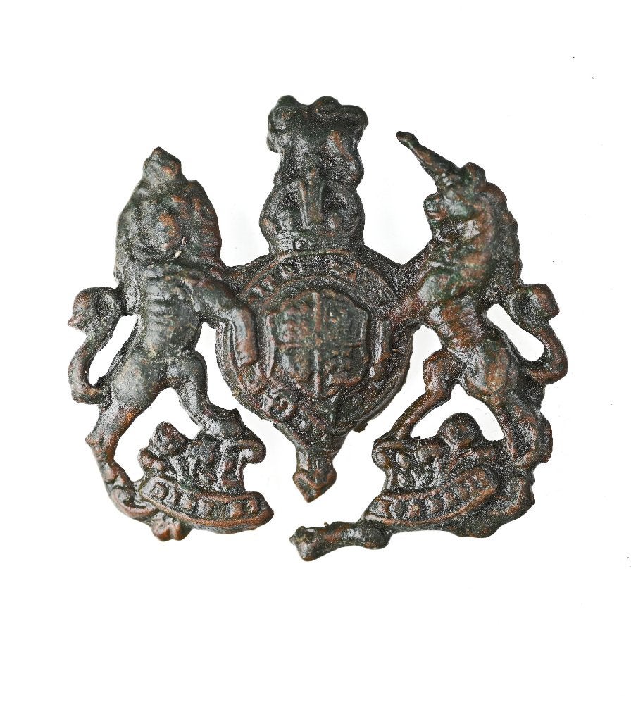 General Service Corps Cap Badge St Edwards Crown   c148, Antiek en Kunst, Ophalen of Verzenden, Brons