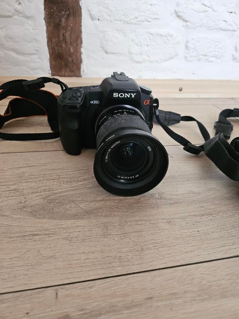 Sony A200 DSLR met lens en accessoires, Ophalen of Verzenden, Gebruikt, Spiegelreflex, Sony