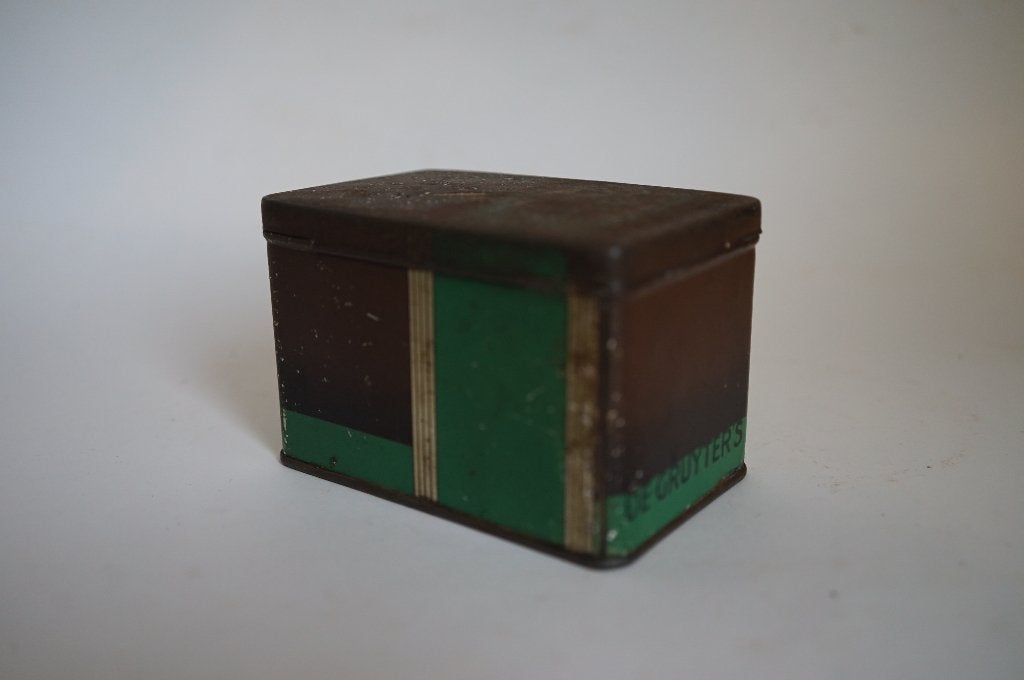 antiek blikje De Gruyter's cacao groenmerk, Ophalen of Verzenden, Gebruikt, Overige, Overige merken