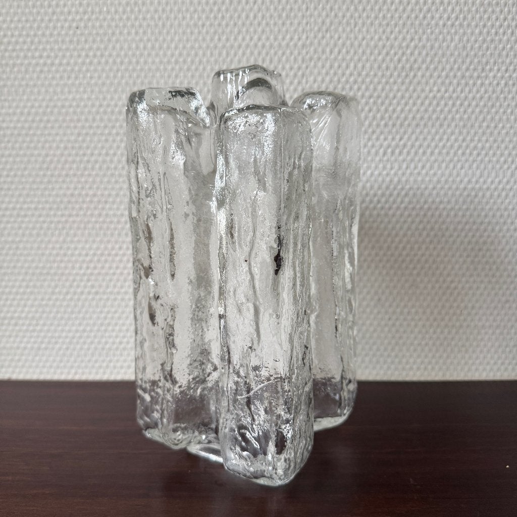 Design Glazen Lampenkap Murano Kalmar Jaren 70 Glas, Gebruikt, Overige typen, Ophalen of Verzenden, Glas