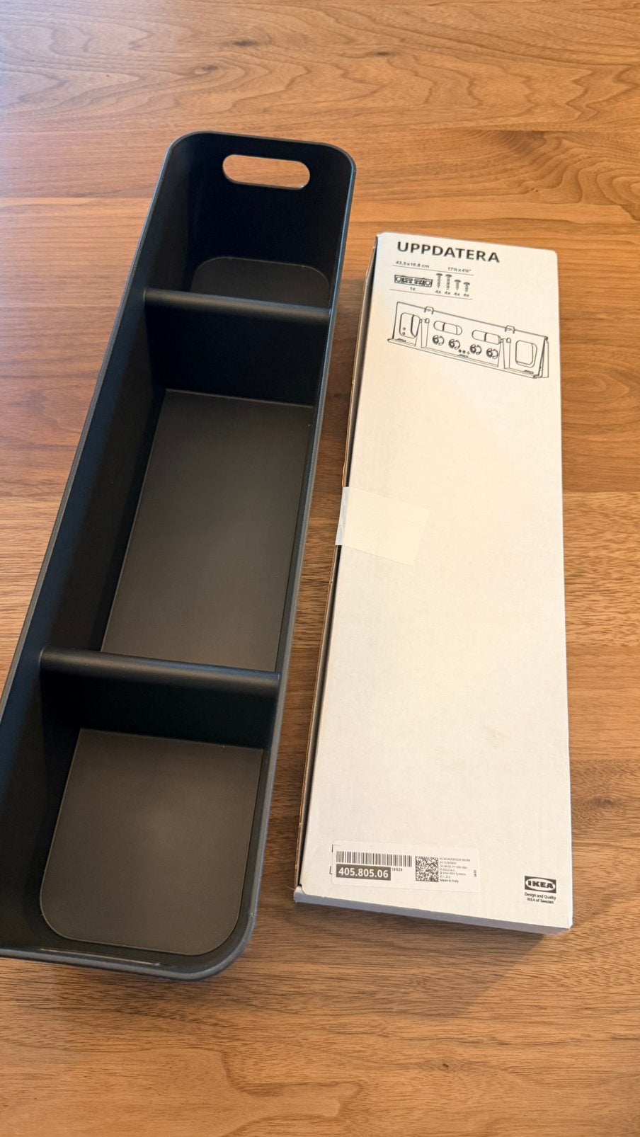 IKEA UPPDATERA in doos met schuifdeksel zwart, Ophalen, Zwart, Kunststof, Zo goed als nieuw
