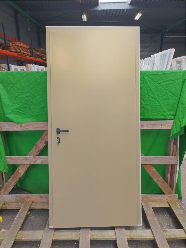 Aluminium Voordeur volpaneel goud  b99 x h215 -2214-, Doe-het-zelf en Verbouw, Niet ingevuld, 80 tot 100 cm, 215 cm of meer, Niet ingevuld
