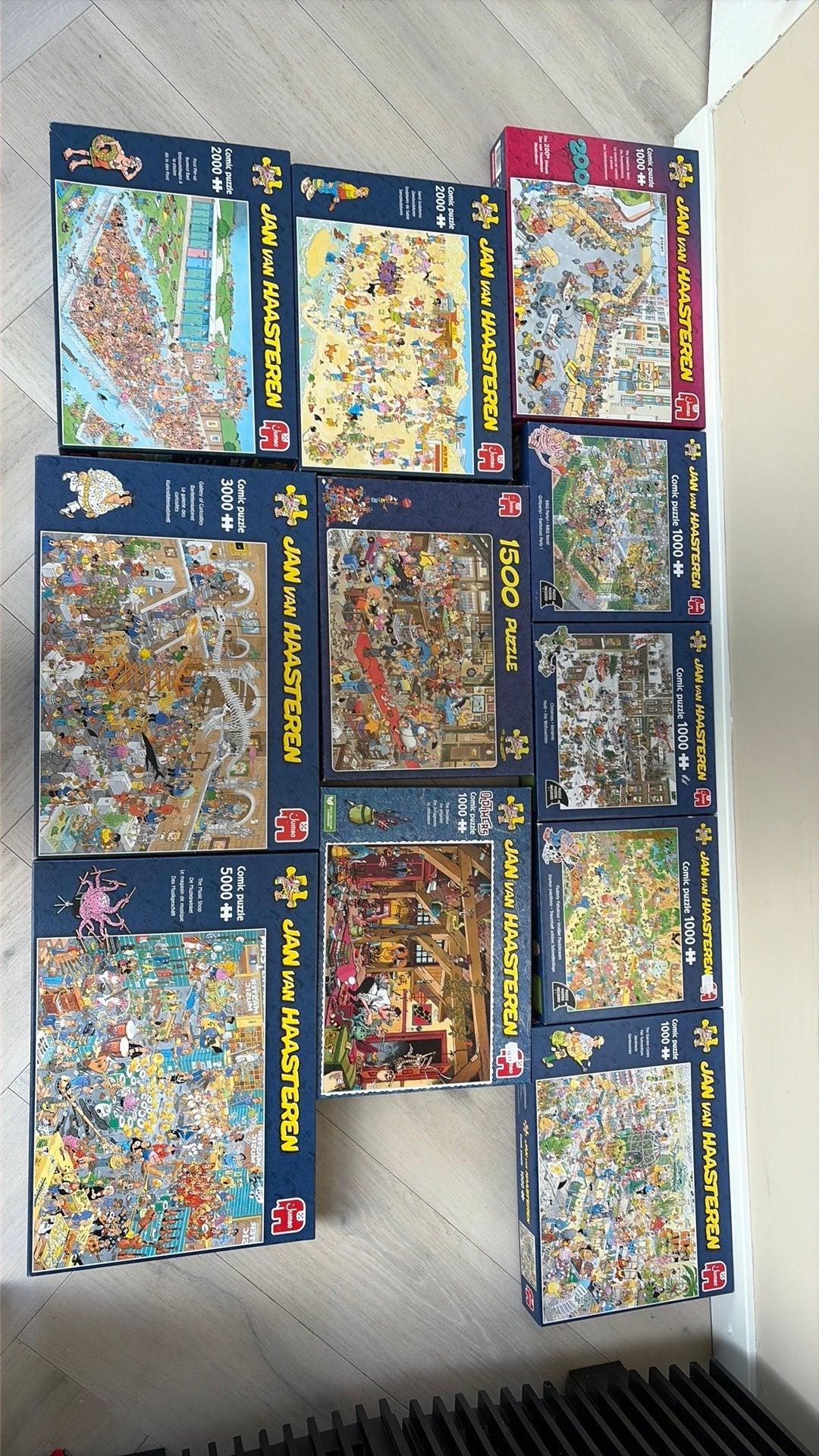 Grote collectie jan van haasteren puzzels, Ophalen of Verzenden, Meer dan 1500 stukjes, Zo goed als nieuw, Legpuzzel