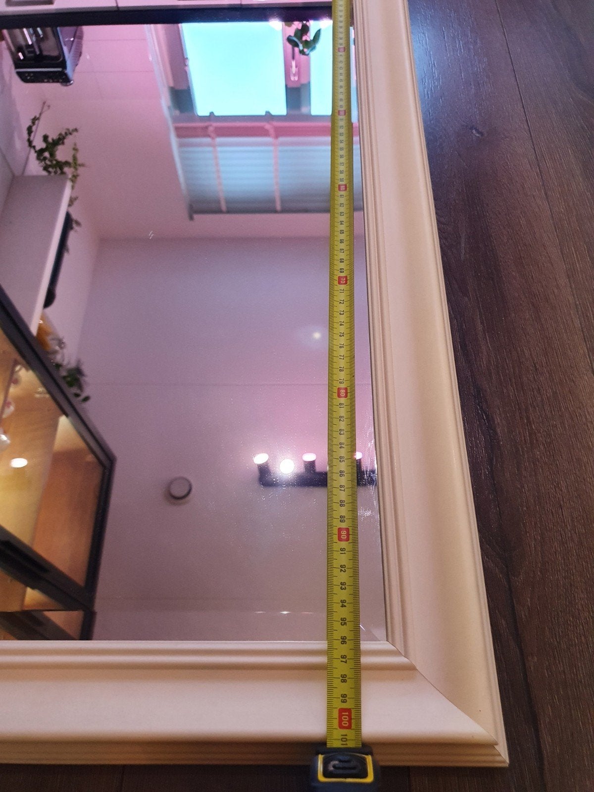 2x grote spiegels crème kleurig, Huis en Inrichting, Woonaccessoires | Spiegels, Ophalen, 100 tot 150 cm, Zo goed als nieuw, Rechthoekig