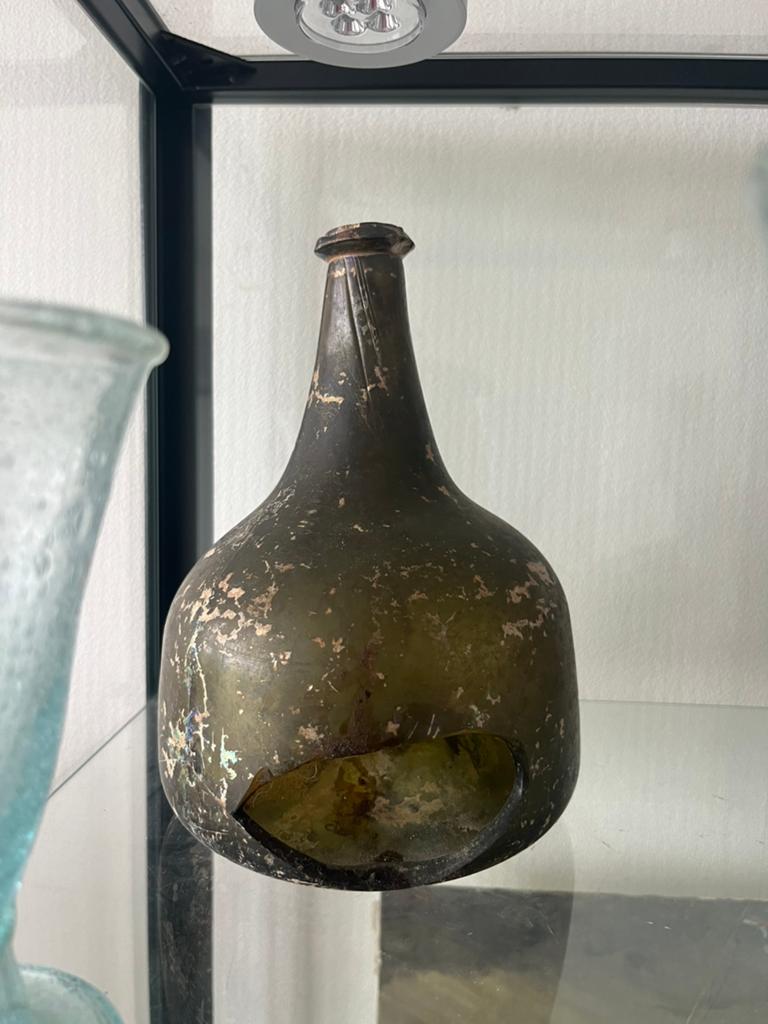 Katenkop /fles /glas 17/18 eeuw bodemvondsten, Ophalen of Verzenden