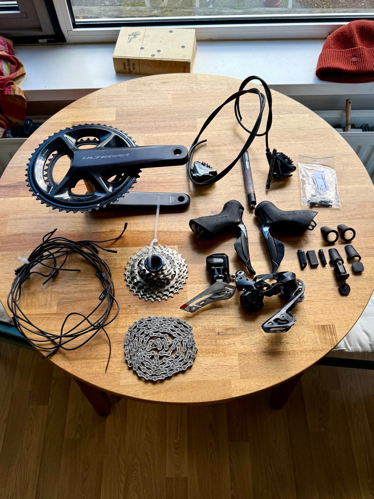 Shimano Ultegra Di2 R8070 Groepset 11 spd, Fietsen en Brommers, Crankstel of Pedalen, Gebruikt, Ophalen of Verzenden, Aluminium
