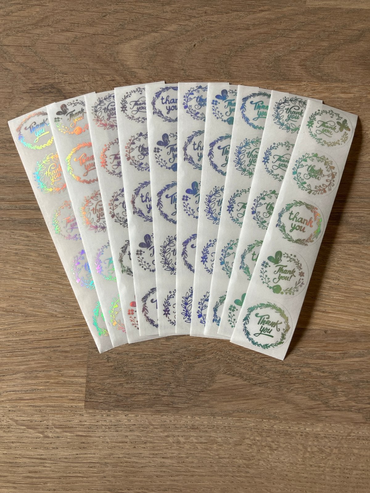 50 Glimmende 'Thank You' Stickers - Perfect voor Cadeaus, Hobby en Vrije tijd, Ophalen of Verzenden, Nieuw, Meerdere stickers