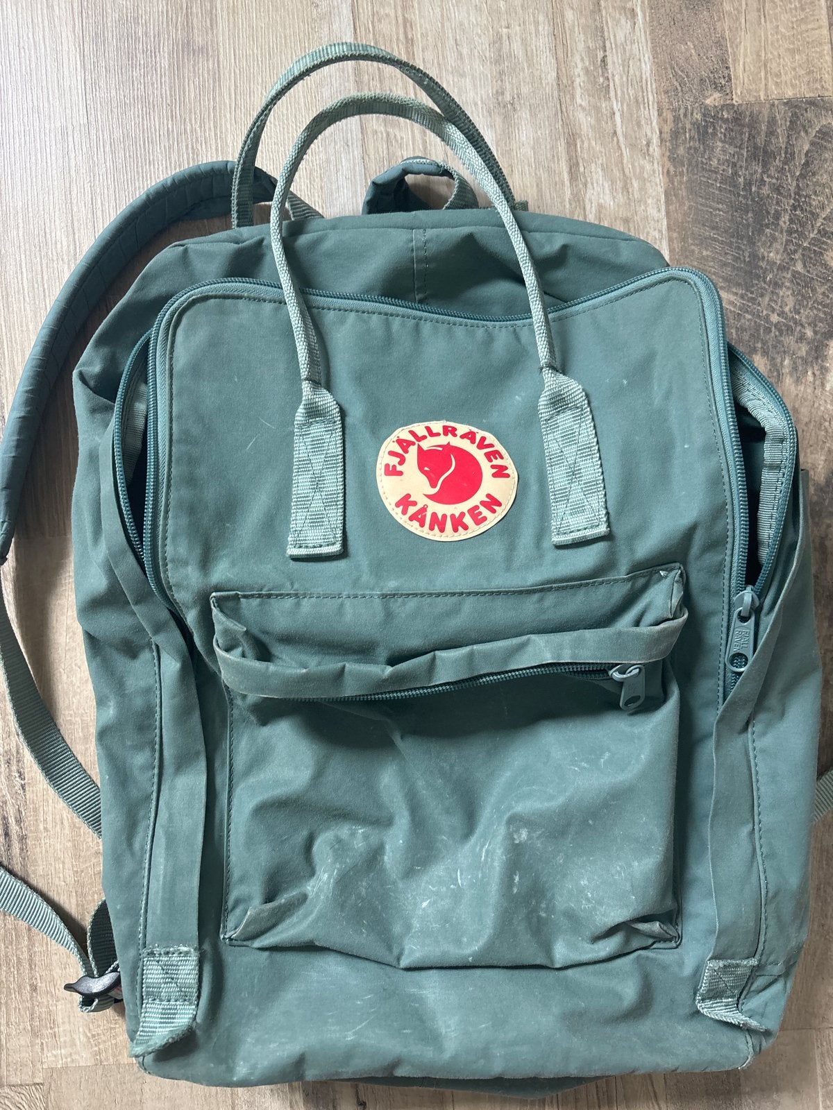 Fjällräven Kånken rugzak - Groen, Gebruikt, 25 tot 40 cm, 30 tot 45 cm, Ophalen