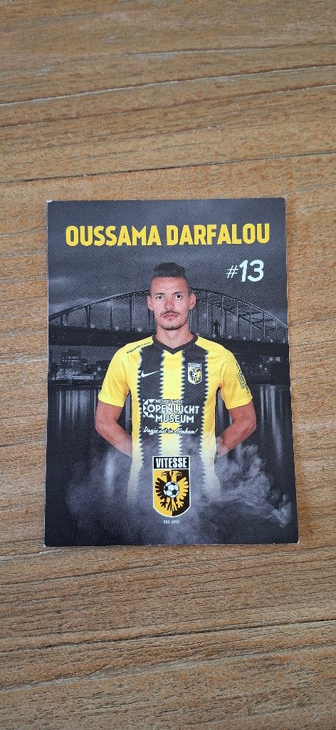 Spelerskaart; Oussama Darfalou # Vitesse / Heracles, Ophalen of Verzenden, Nieuw, Vitesse, Spelerskaart
