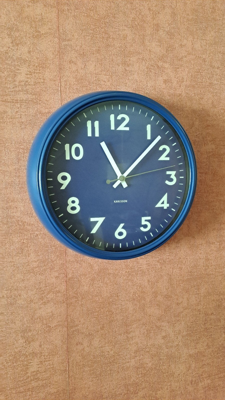 Blauwe Karlsson klok, Ophalen, Wandklok, Zo goed als nieuw, Blauw