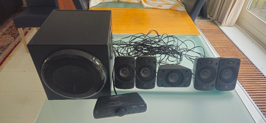 Logitech Z906 Surround Sound Speakers, 500W THX 5.1, Gebruikt, Logitech, Surroundset, Geschikt voor surround/home cinema