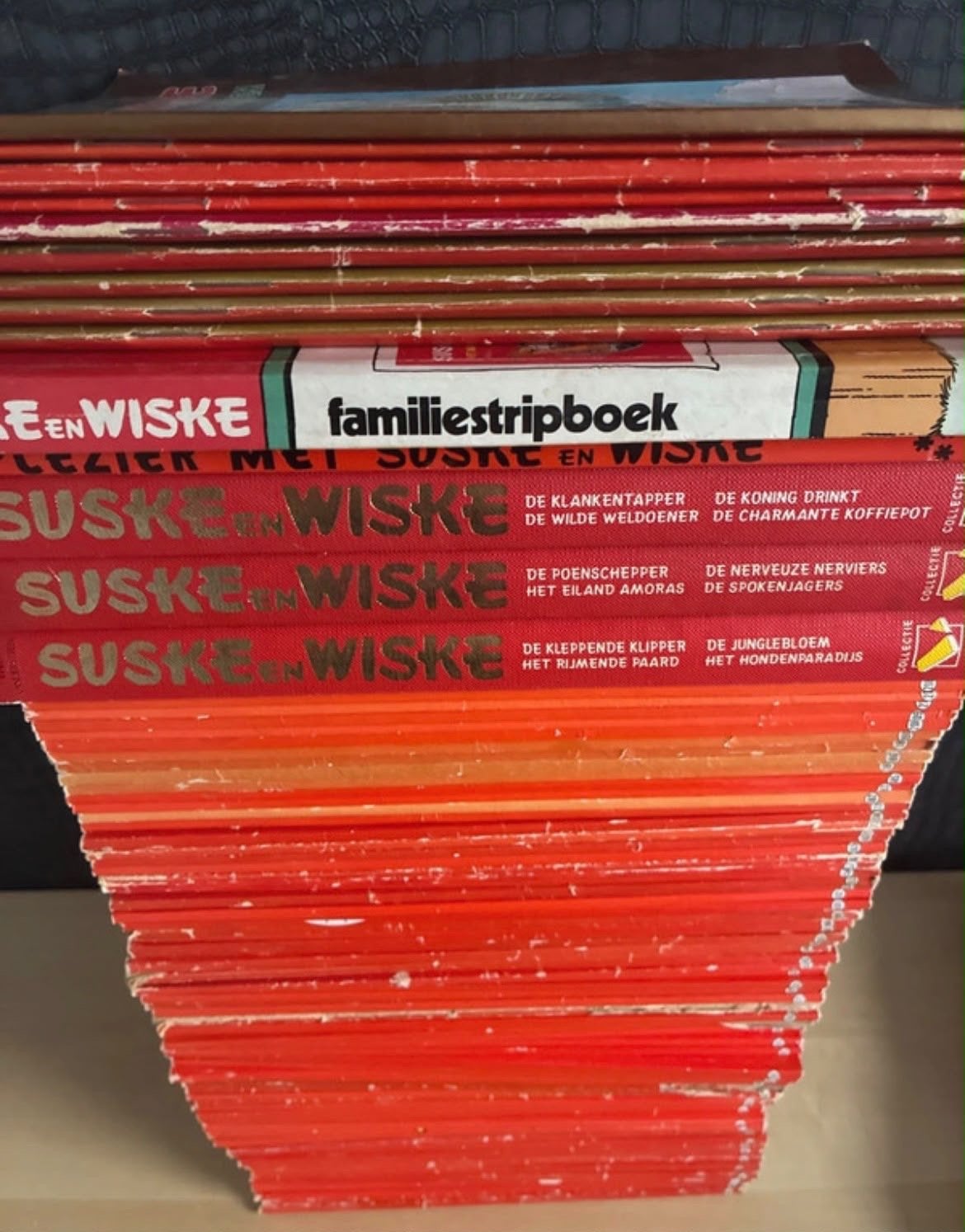Grote collectie Suske en Wiske stripboeken, Meerdere stripboeken, Ophalen of Verzenden, Gelezen
