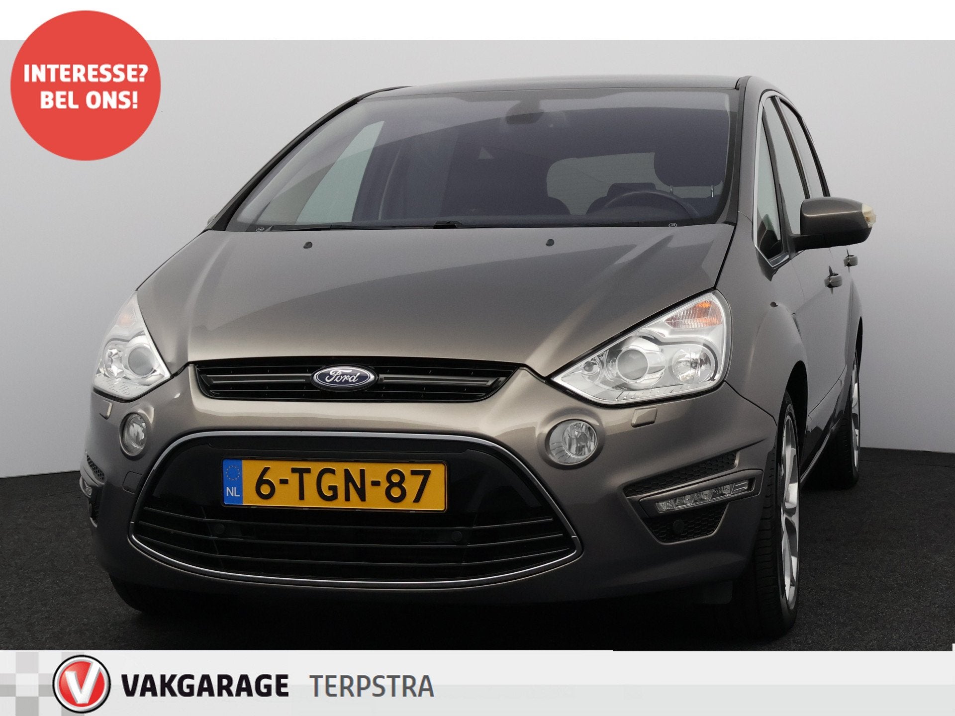 Ford S-Max 1.6 EcoBoost Platinum/ 161pk!/ D-Riem verv: 174.0, Gebruikt, Zwart, 4 cilinders, Bruin