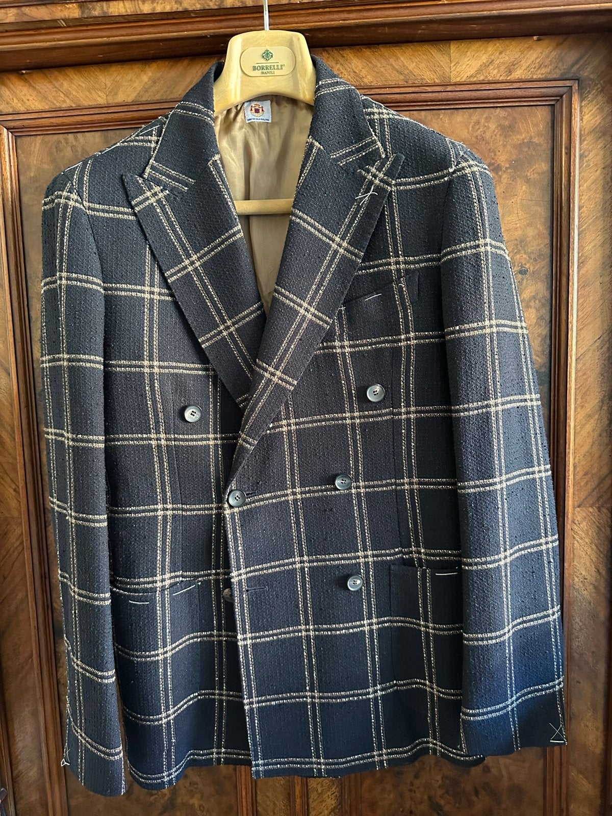 Borrelli Luxury Vintage Archivio Jasje Wol Linnen Mix. Mt 50, Kleding | Heren, Kostuums en Colberts, Verzenden, Nieuw, Maat 48/50 (M)
