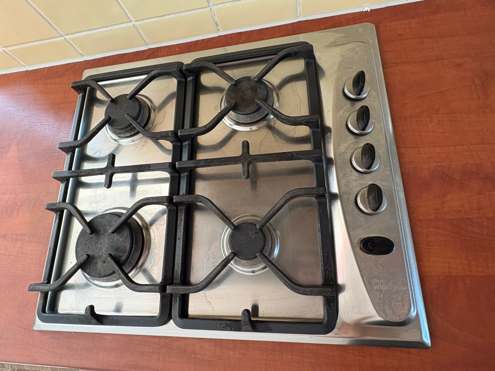 Whirpool gasfornuis., Witgoed en Apparatuur, Ophalen, 4 kookzones, Zo goed als nieuw, Inbouw
