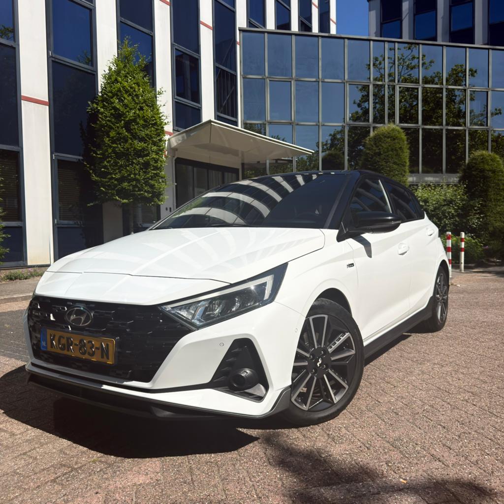 Hyundai i20 N Line 1.0 T-gdi 48V 120PK Automaat Garantie Vol, Auto's, 450 kg, Leder en Stof, 19 km/l, 3 cilinders