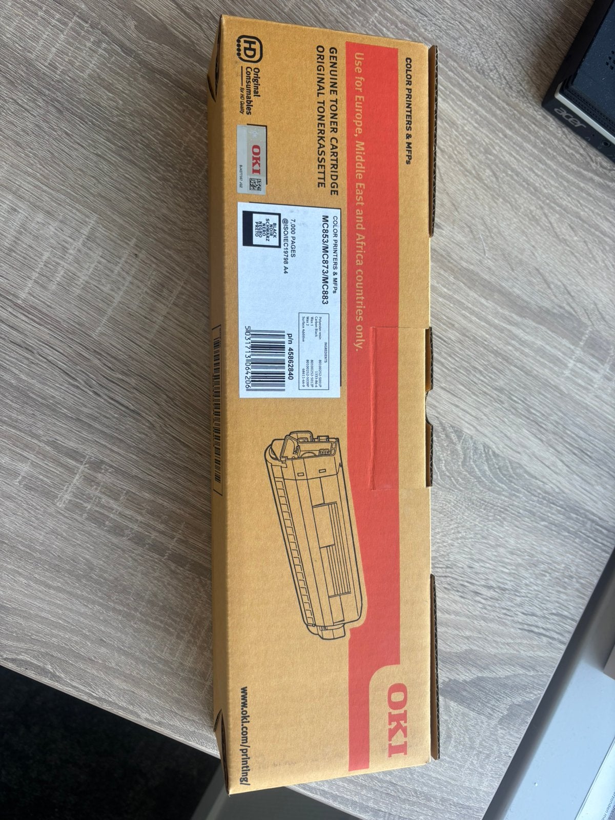 Originele OKI 45862840 zwarte toner – nieuw & ongeopend, Ophalen of Verzenden, Nieuw, Cartridge