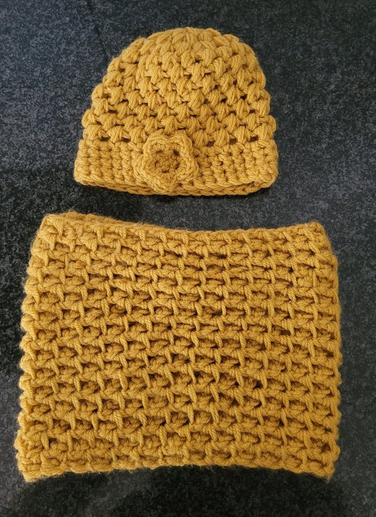 Setje muts en sjaal / col meisje, Kinderen en Baby's, Ophalen of Verzenden, Zo goed als nieuw, Meisje, Setje