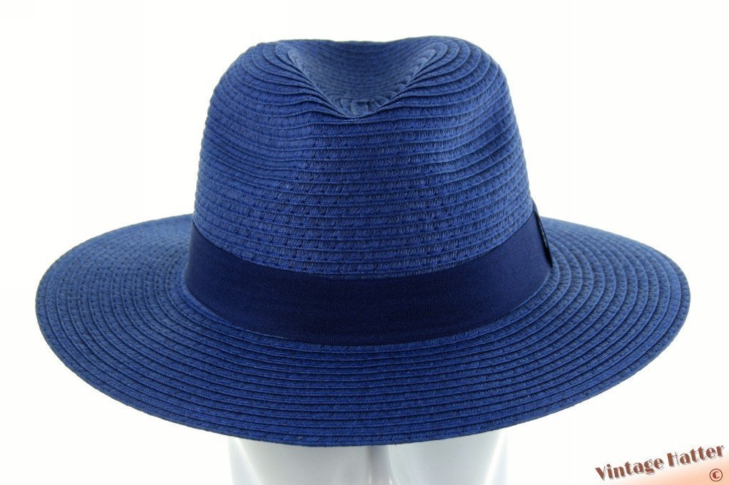 Zomer gleufhoed navy blauw gecoat papier 56-58 Nieuw, Kleding | Dames, Ophalen of Verzenden, Nieuw, One size fits all, Hoed