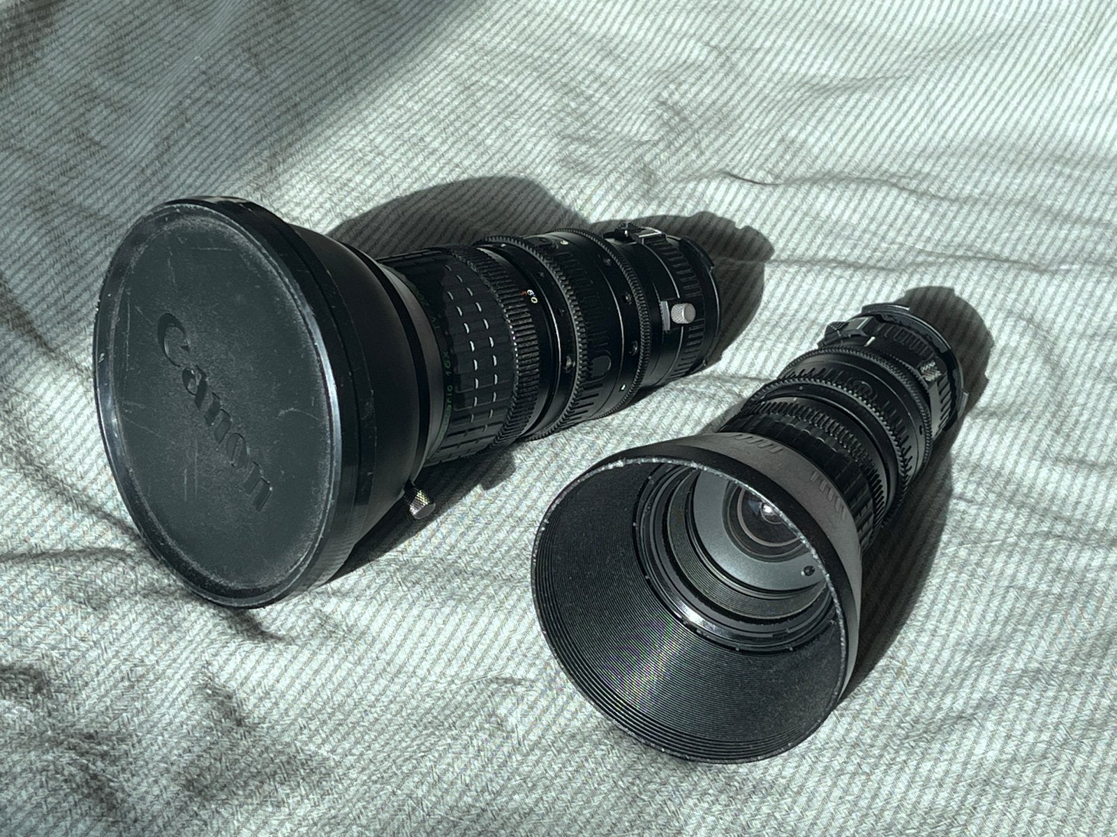 2x Fujinon TV Lense B4 Mount, Ophalen, Zo goed als nieuw, Telelens, Zoom