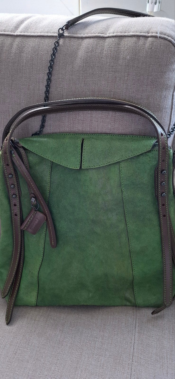 Tano Utopia hobo tas handtas schoudertas leer groen igs, Ophalen of Verzenden, Groen, Overige merken, Leer