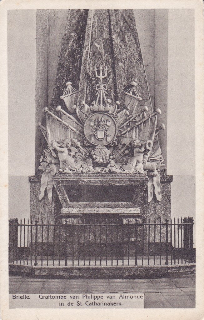 Brielle - Graftombe van Philippe van Almonde, Verzamelen, Ansichtkaarten | Nederland, Ongelopen, Zuid-Holland, Voor 1920, Verzenden