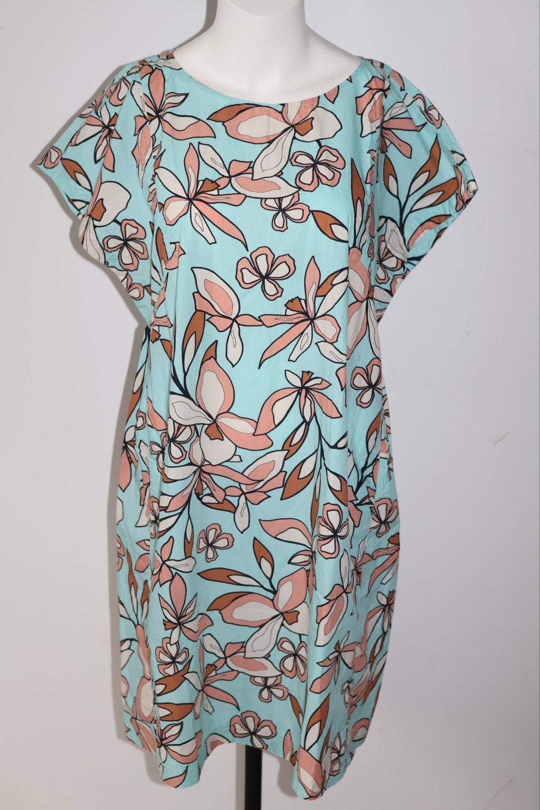 Caliban jurk maat 48 (NL 42 / XL) bloemenprint, Meerkleurig, Caliban.nl, Ophalen of Verzenden, Zo goed als nieuw