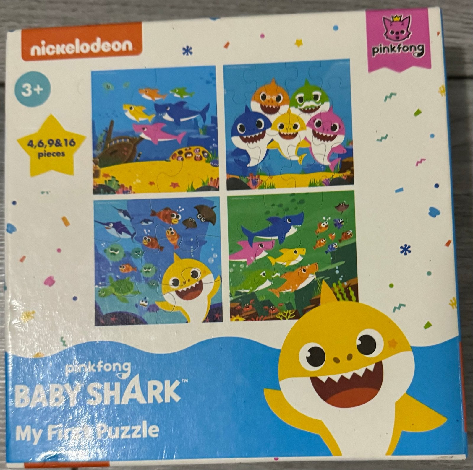 Baby Shark Mijn Eerste Puzzel Nickelodeon Pinkfong, Ophalen of Verzenden, 10 tot 50 stukjes, Zo goed als nieuw, 2 tot 4 jaar