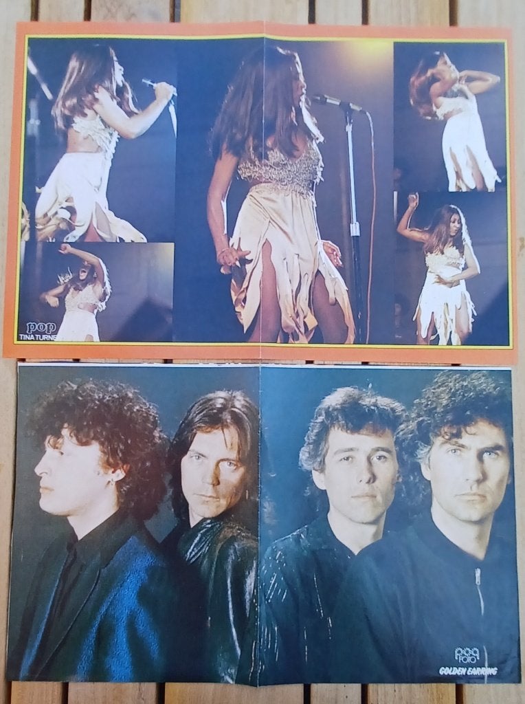 15 posters jaren '70/'80 // Tina Turner/Earring/Led Zeppelin, Verzenden, Zo goed als nieuw, A1 t/m A3, Film en Tv