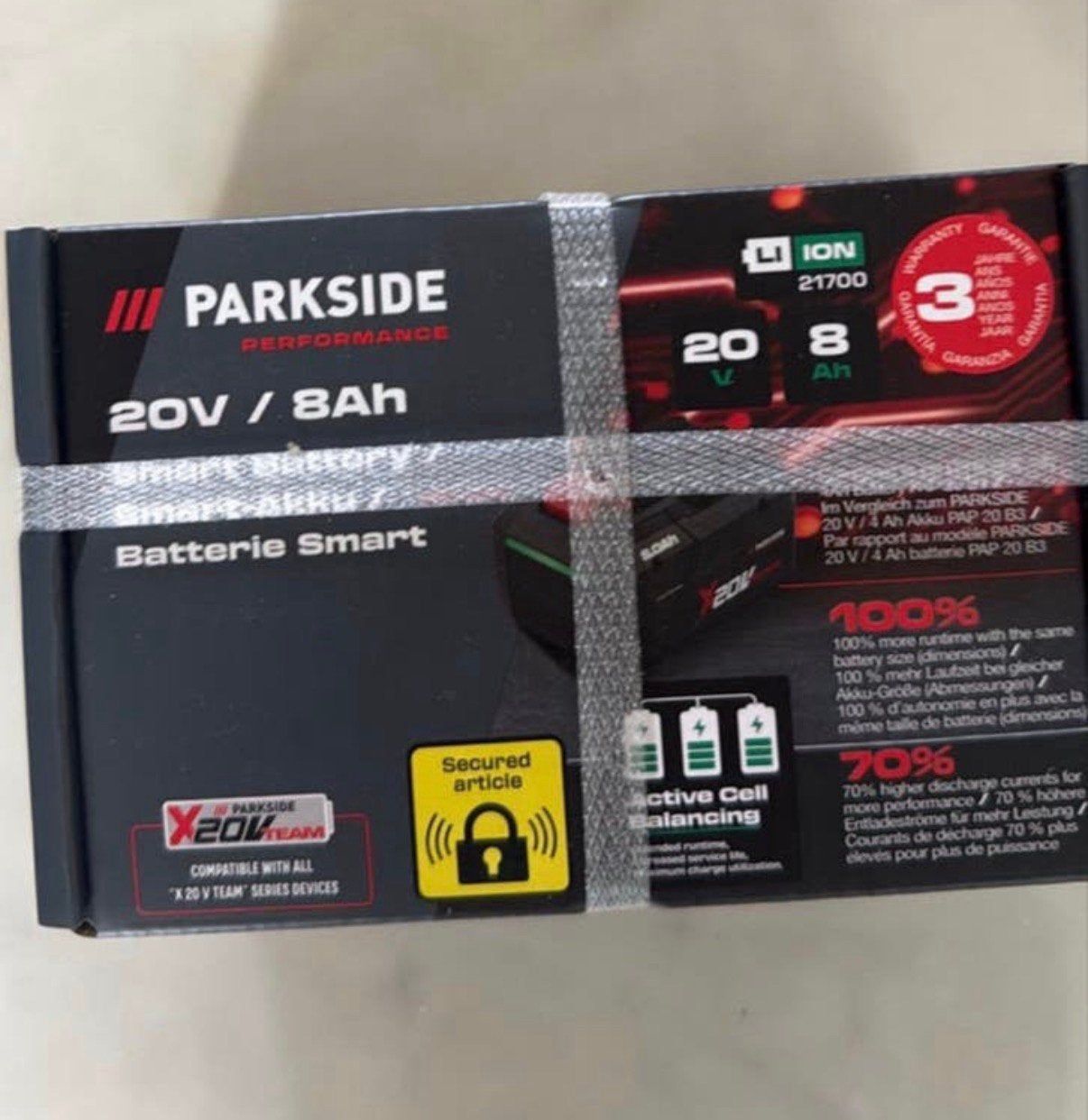 PARKSIDE PERFORMANCE 20V / 8Ah Smart Battery / Smart-Akku, Ophalen of Verzenden, Nieuw