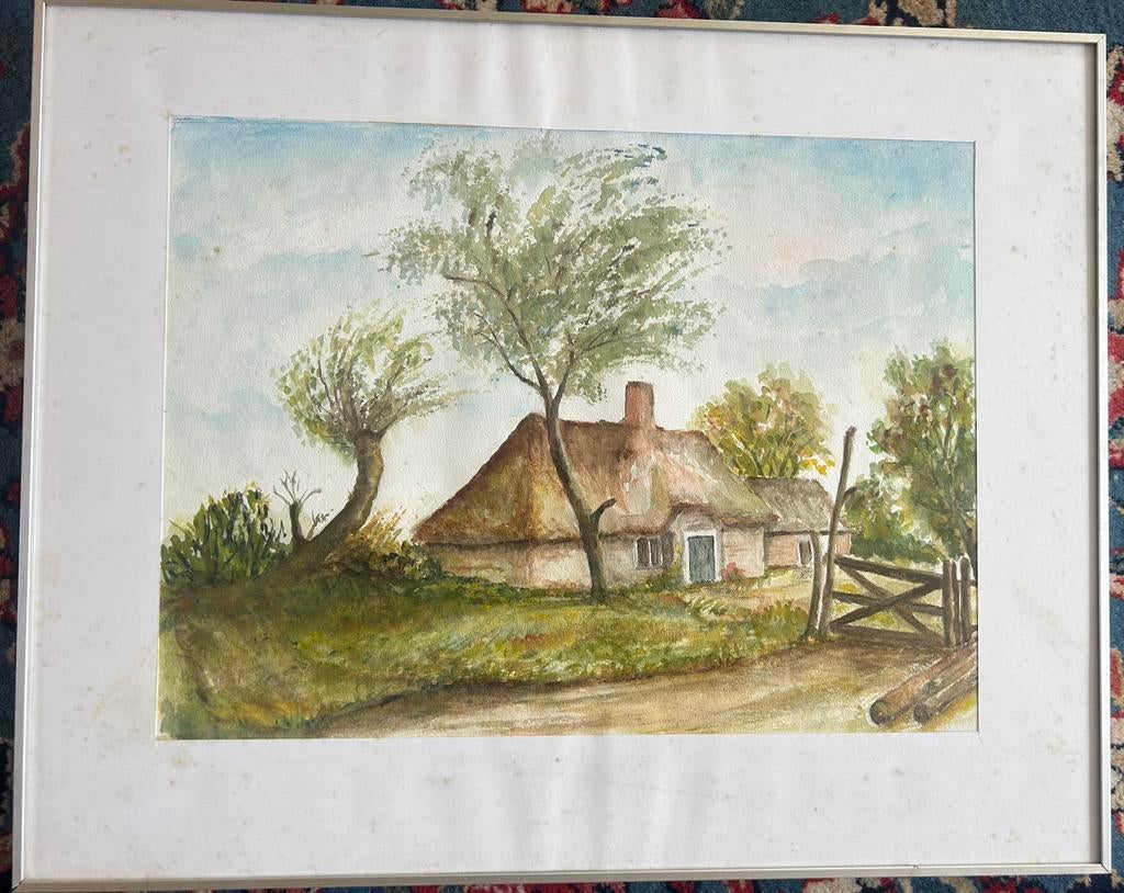 Drents landschap niet gesigneerd, Antiek en Kunst, Ophalen of Verzenden