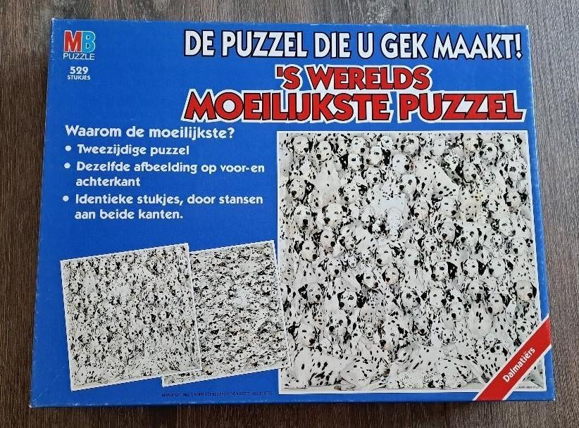 's Werelds moeilijkste puzzel - dalmatiërs, Ophalen of Verzenden, 500 t/m 1500 stukjes, Gebruikt, Legpuzzel