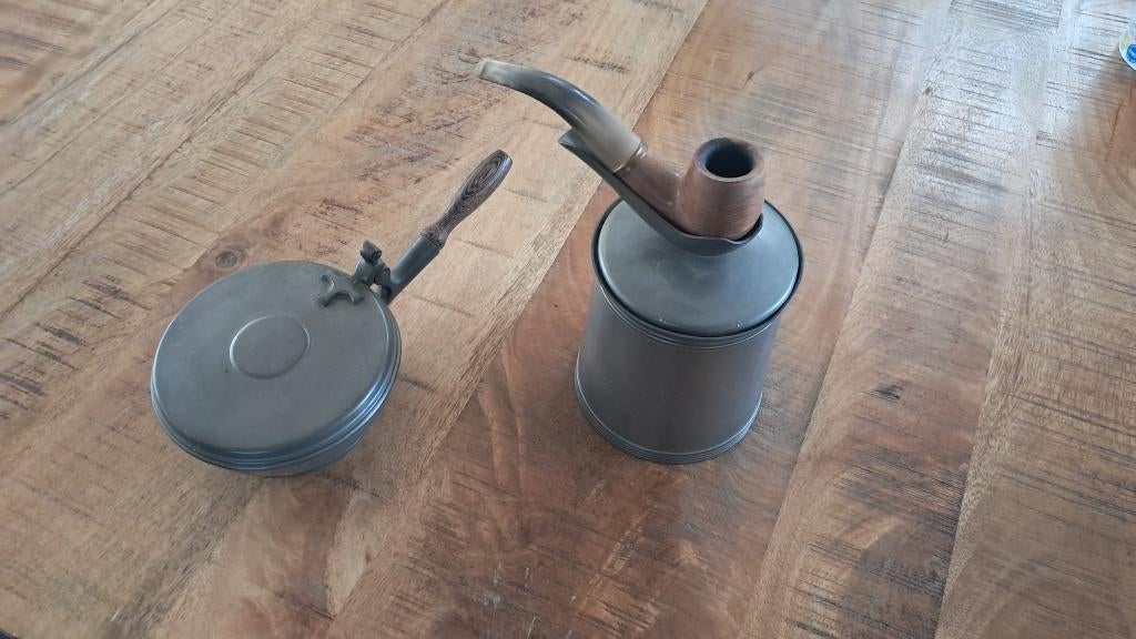 tinnen rookset (Royal Holland Pewter Daalderop), Antiek en Kunst, Antiek | Tin, Ophalen of Verzenden