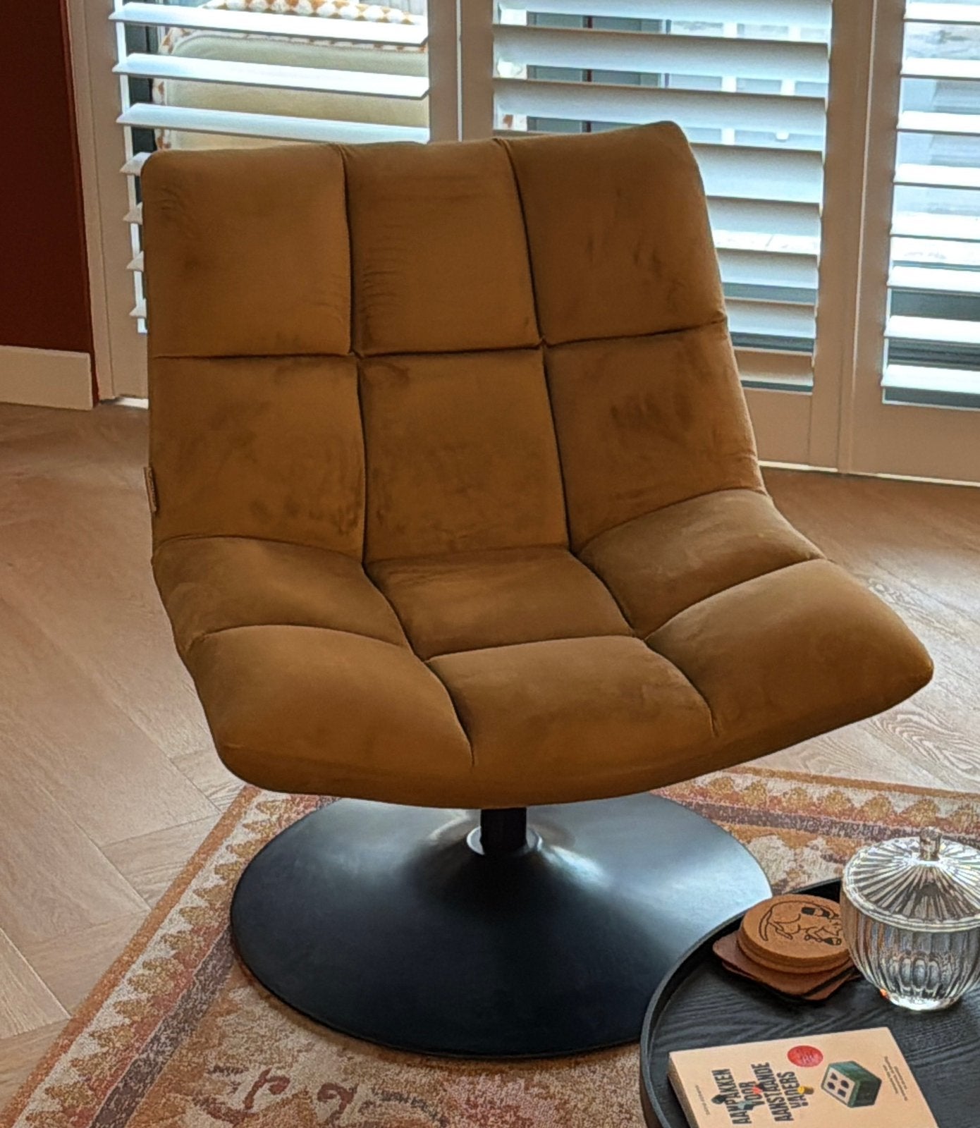 Dutchbone Bar fauteuil/stoel in goede staat, Huis en Inrichting, Stoelen, Ophalen, Bruin, Zo goed als nieuw, Eén