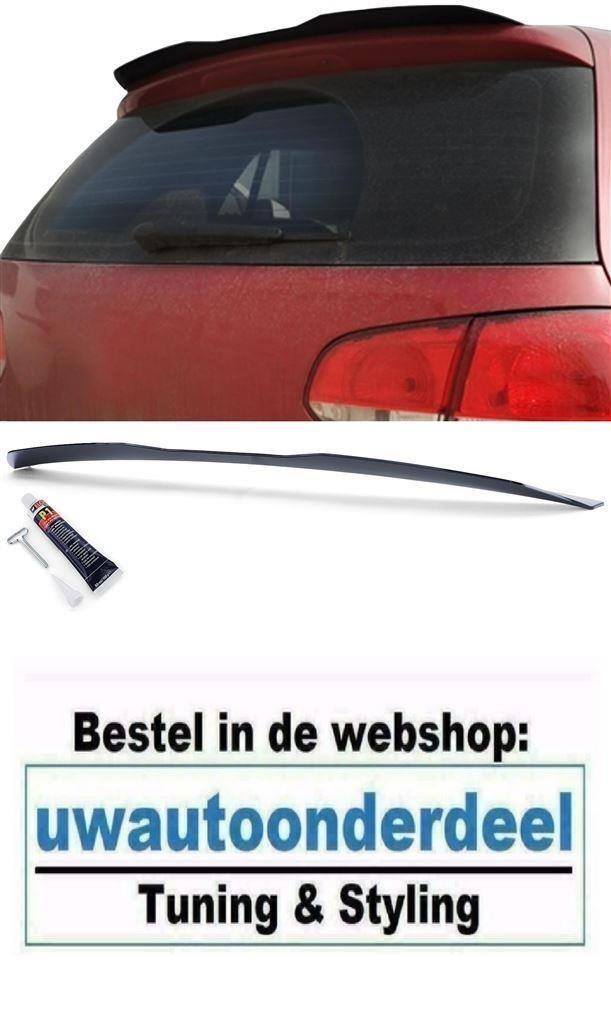 Spoiler Cap Extension Voor VW Golf 6 GTI glans Zwart
