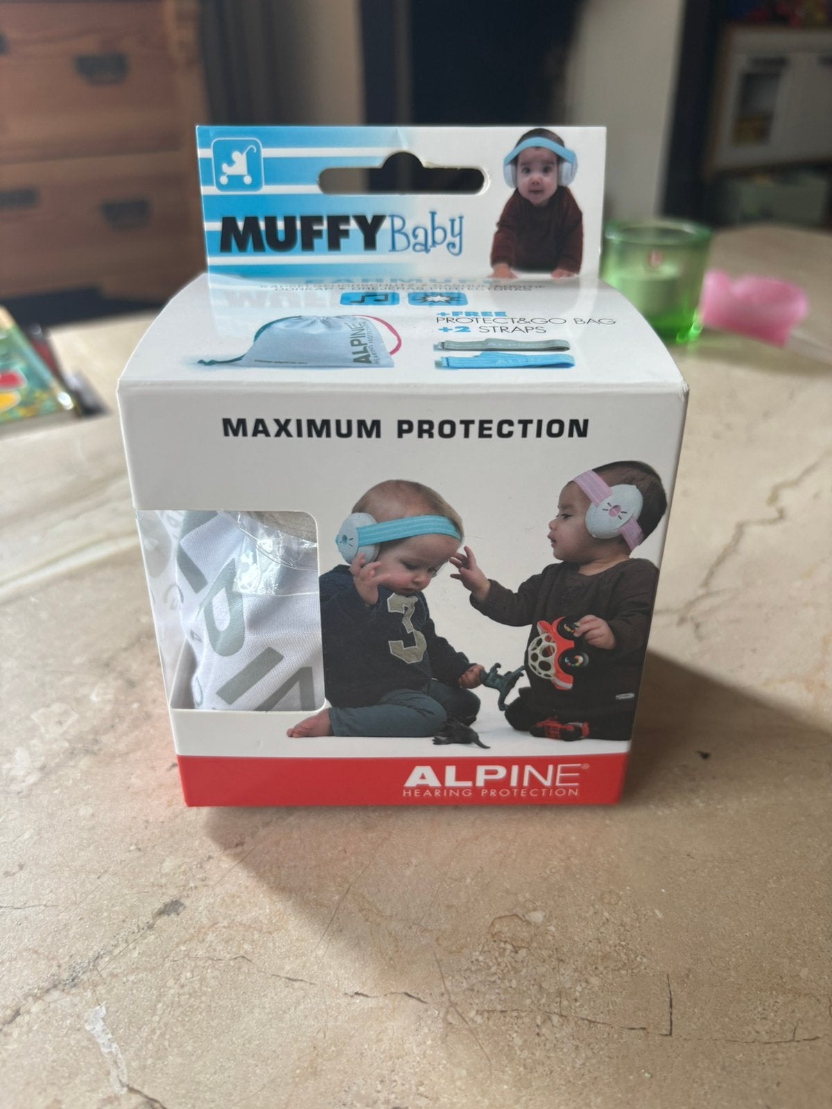Alpine muffy baby gehoorbescherming, Kinderen en Baby's, Overige Kinderen en Baby's, Ophalen of Verzenden, Zo goed als nieuw