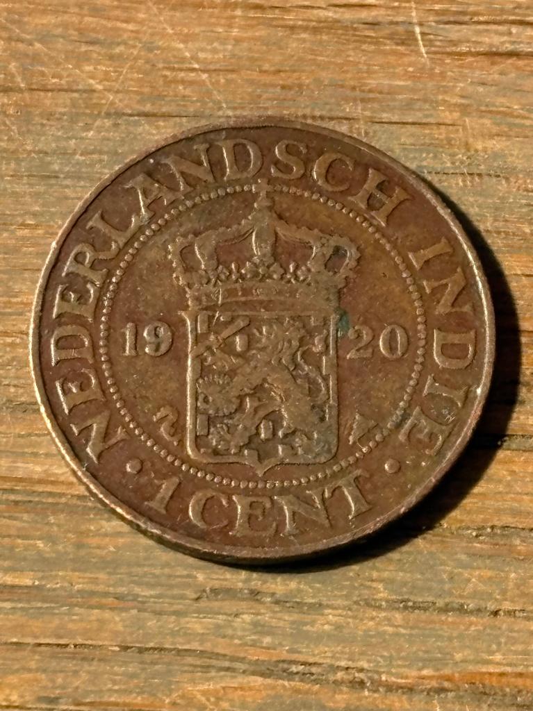 1 Cent 1920 nederlands indie, Ophalen of Verzenden, Koningin Wilhelmina, 1 cent, Losse munt