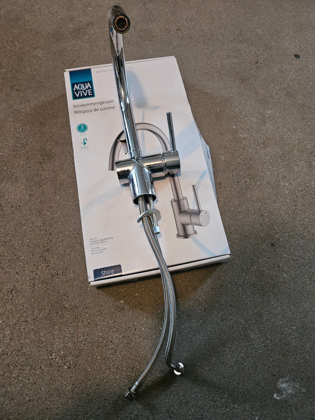 Aqua Vive Keukenmengkraan - Chroom, Ophalen of Verzenden, Zo goed als nieuw, Chroom, Kraan
